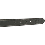 Trixie collar dog rustic fat leather gray