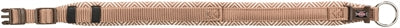 Trixie collar dog boho extra wide with window caramel