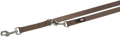 Trixie Dog povodec Prilagodljivi premium dva -slojna rjava
