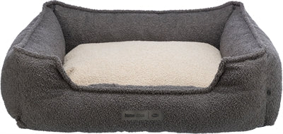 Trixie be eco recycled dog basket coline angular dark gray beige
