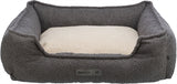 Trixie be eco recycled dog basket coline angular dark gray beige