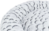 Trixie Dog Basket Mila Round Plush White Gray