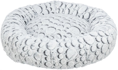 Trixie Dog Basket Mila Round Plush White Gray