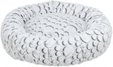 Trixie Dog Basket Mila Round Plush White Gray
