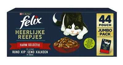 Felix Delicious Strips Farm Selection Rindfleischhähnchen Enten Truthahn