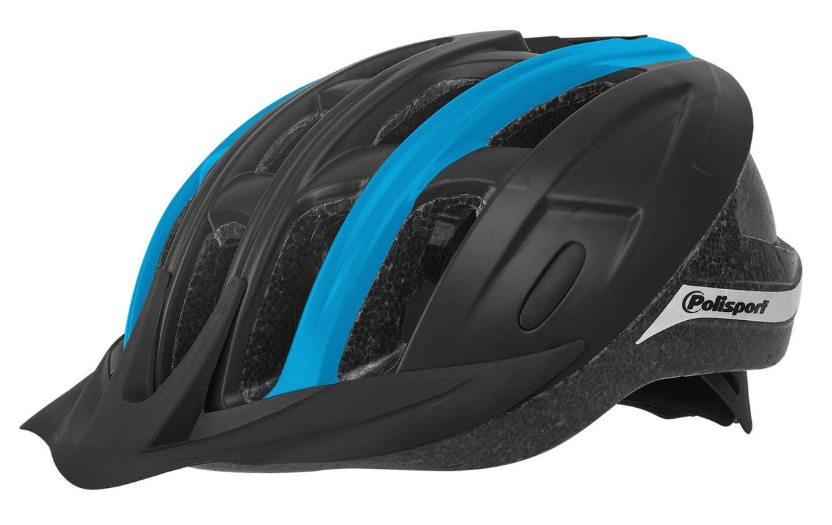 Polisport Ride in Bicycle Helmet L 58-62cm Black Blauww