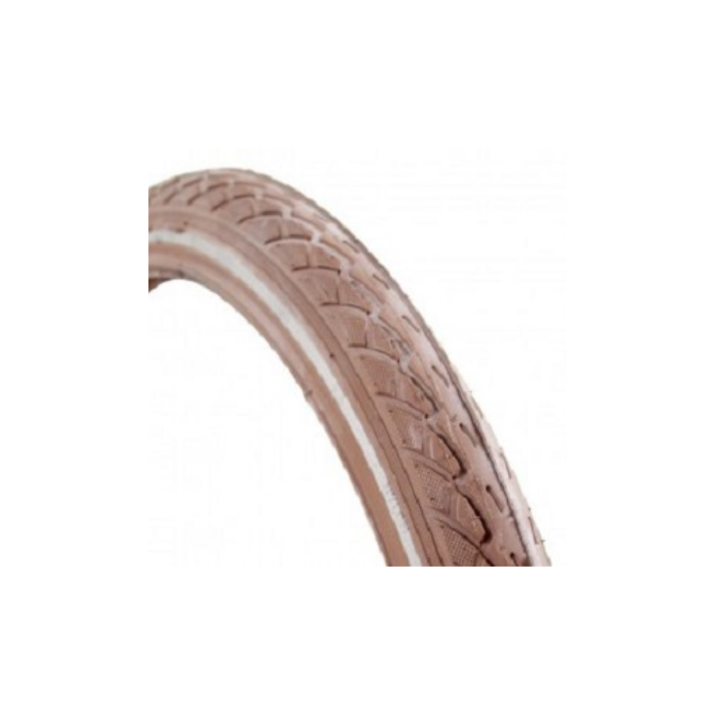 Deli tire brown with reflection, 22x1.75, Etro 47-457
