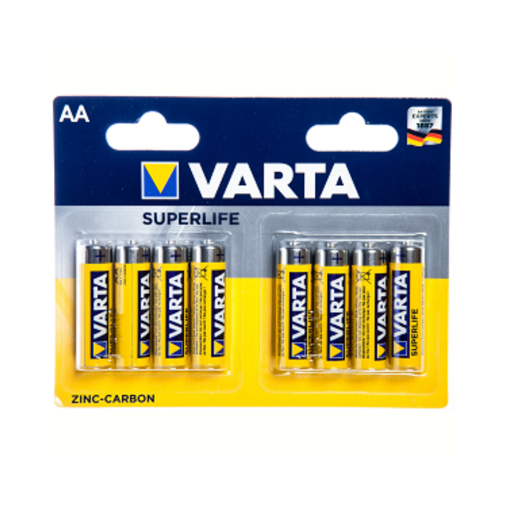 Batterier AA Superlife R06 1,5V Zink-Carbon 8 stykker
