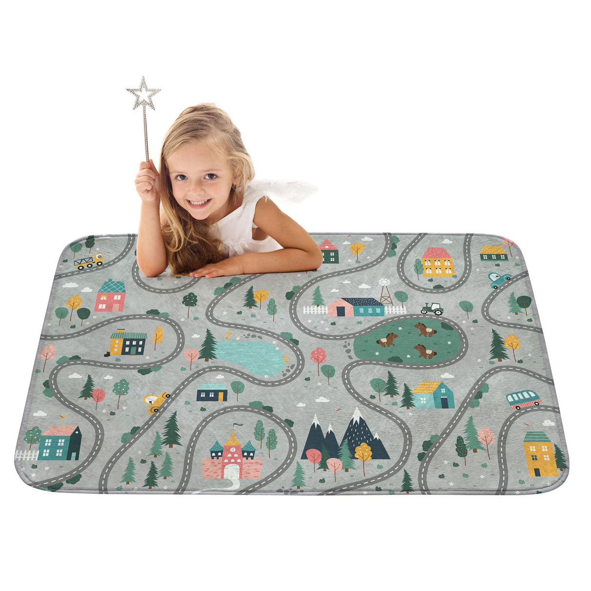 Achoka Play Kleederstroossen an Haiser, 130x180cm