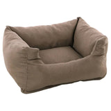 FLAMINGO FLAMINGO Hondenmand met rits Panama rechthoekig 50x40x18 cm taupe