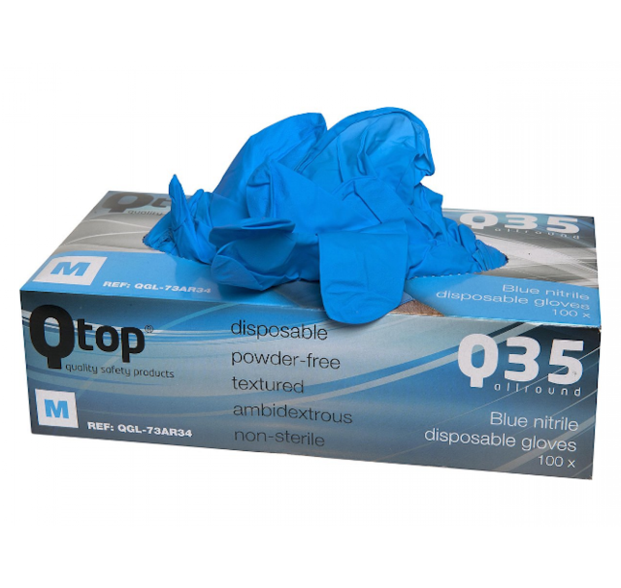 QTCYCHECTECH IQTOP Nitril Gloves Dispenser Size L Per 100 Pieces