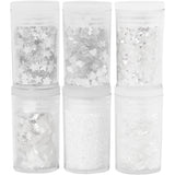 Creativ Company Glitter in Sequins White, 6x5gr
