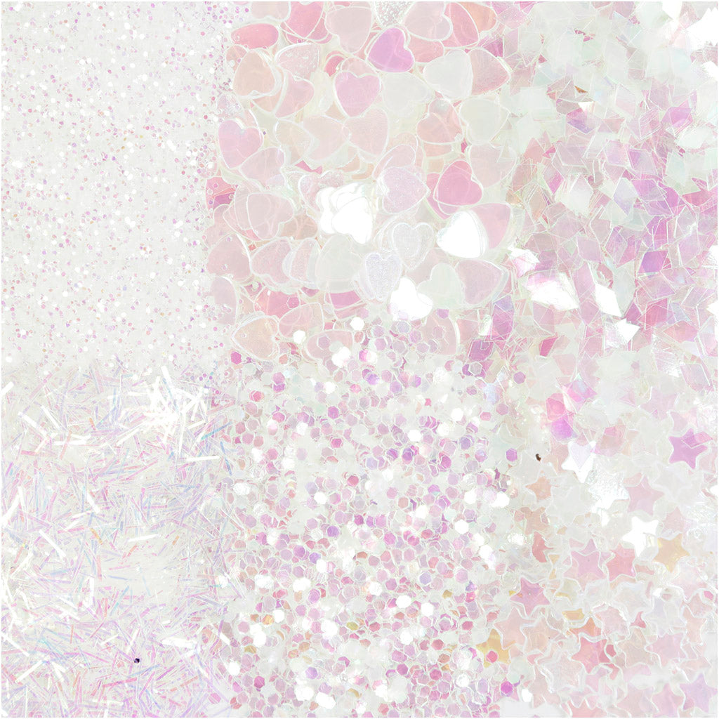 Creativ Company Glitter in Sequins White, 6x5gr