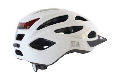 Qtcychectch Qt Cycle Tech Helmet Urban 52-58 CM Matt White LED-belysning 2810372