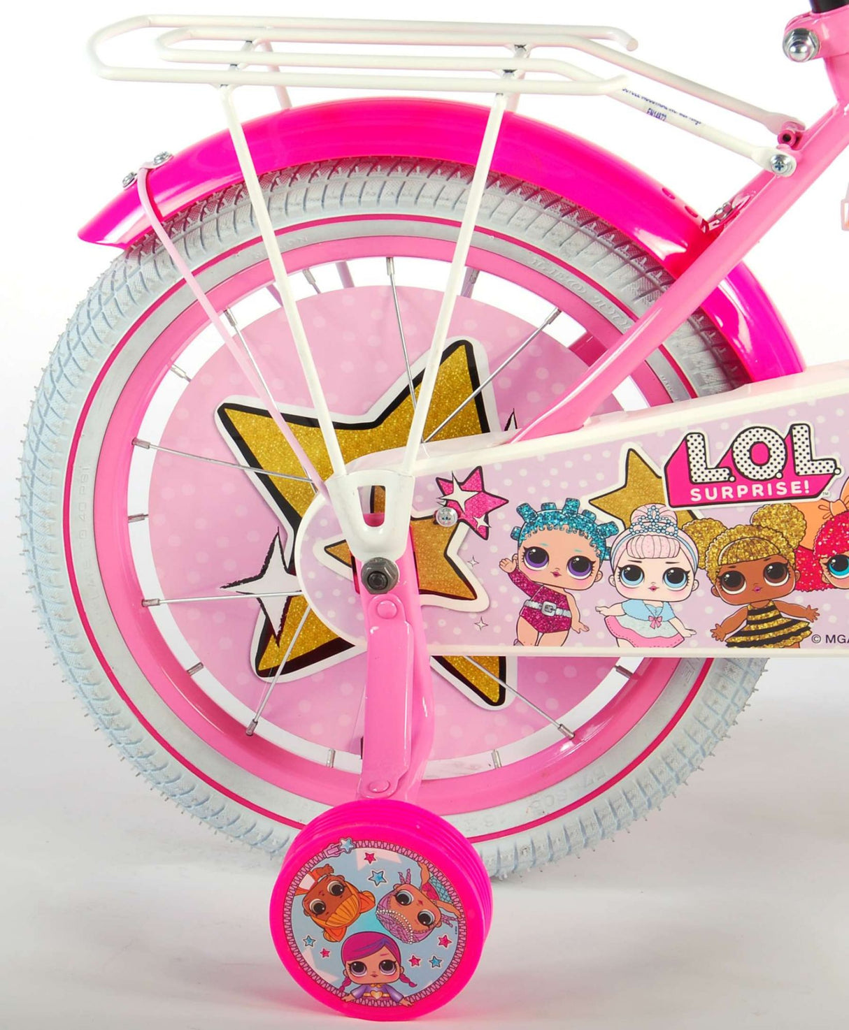 Lolsuprise Kanner Vëlo Meedercher 16 Zoll rosa