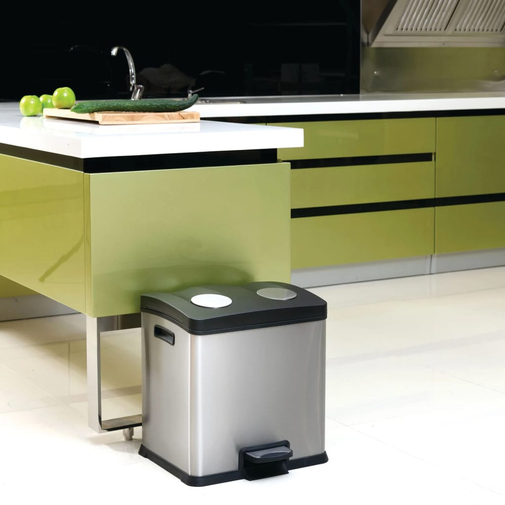 EKO EKO Pedal bin Rejoice 2x12 L matt silver