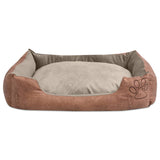 Vidaxl Hundebett küsst Pu-Art Ledergröße l Beige