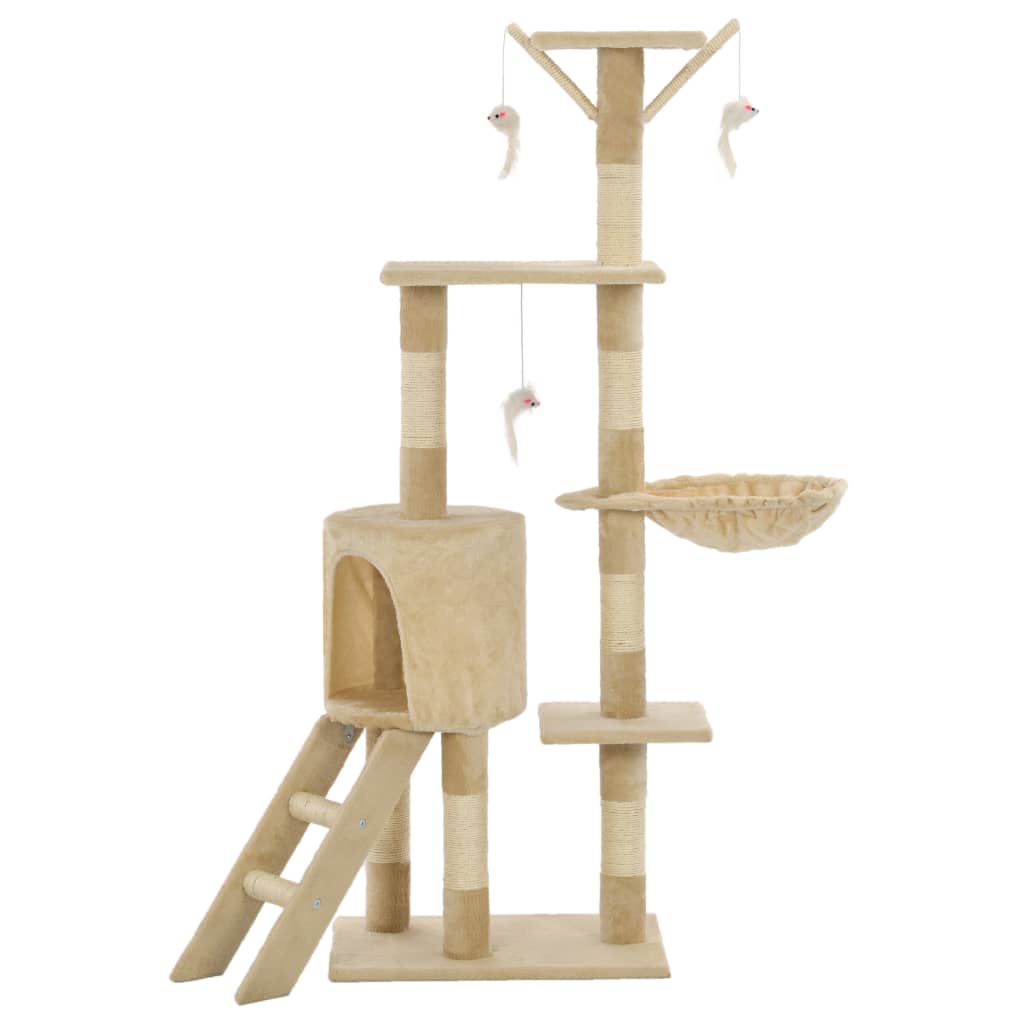 Vidaxl Cat Scrating Post z Sisal Scrating Post 138 cm Beige