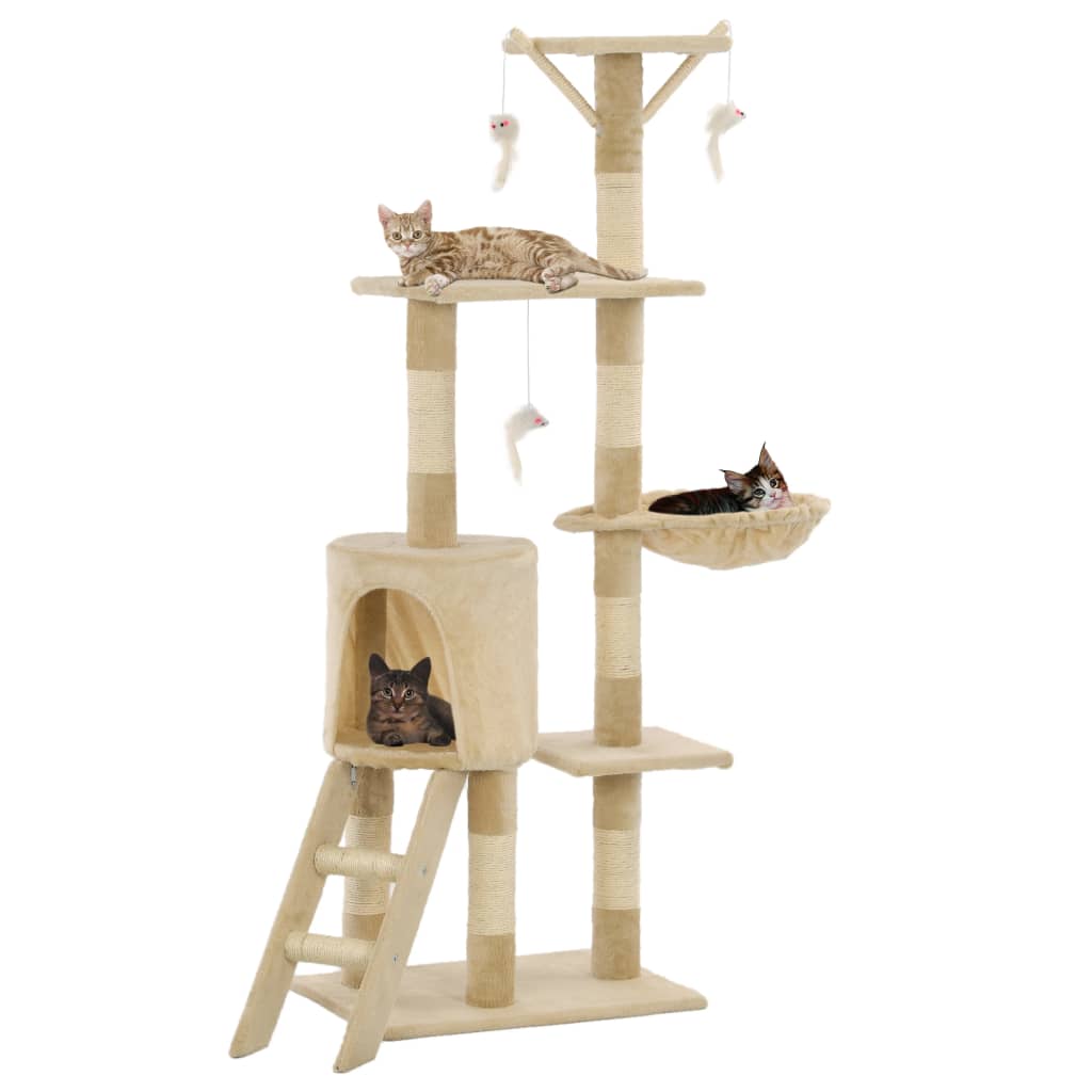 Vidaxl Cat Scrating Post z Sisal Scrating Post 138 cm Beige