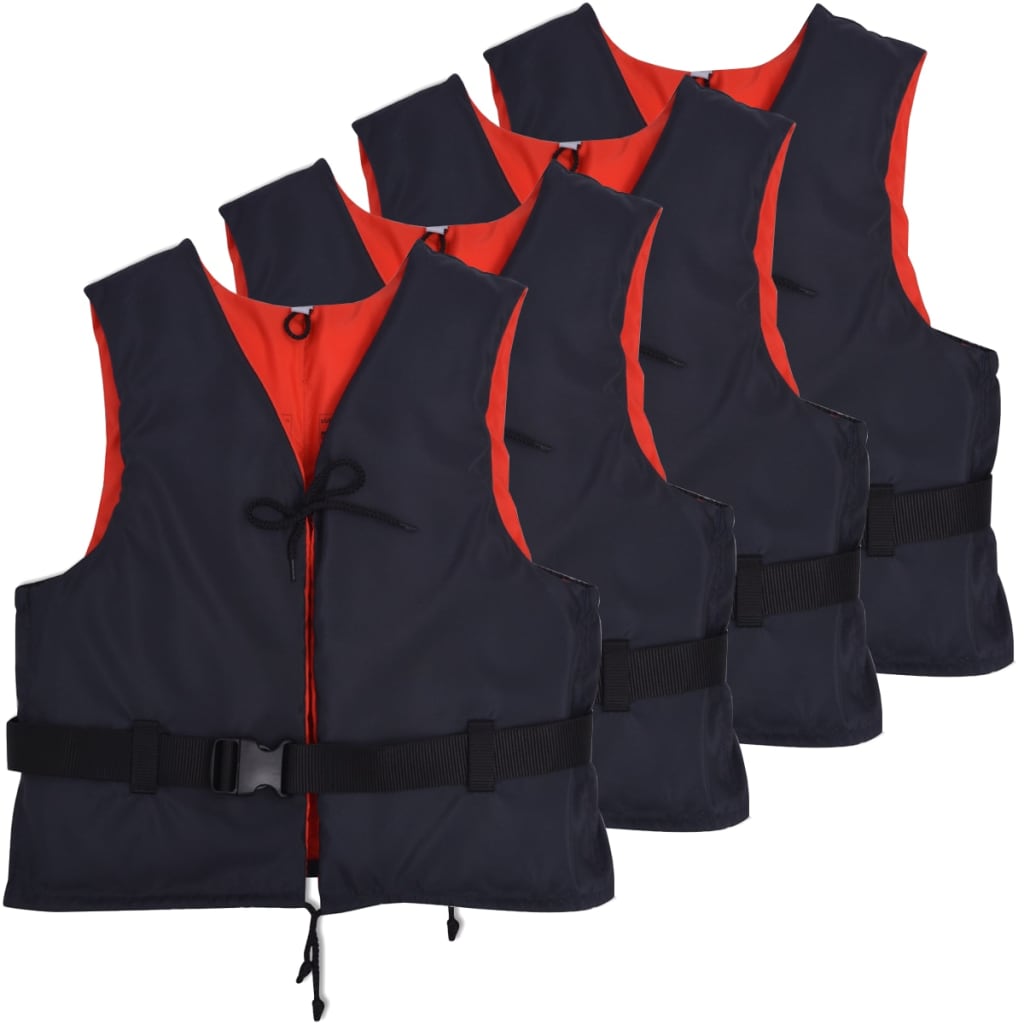 Vestes de natation vidaxl 50 n 70-90 kg bleu marine 4 pcs