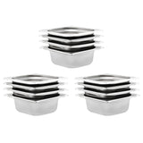 Vidaxl gastronombakken 12 pc Gn 1 6 65 mm nerjavno jeklo