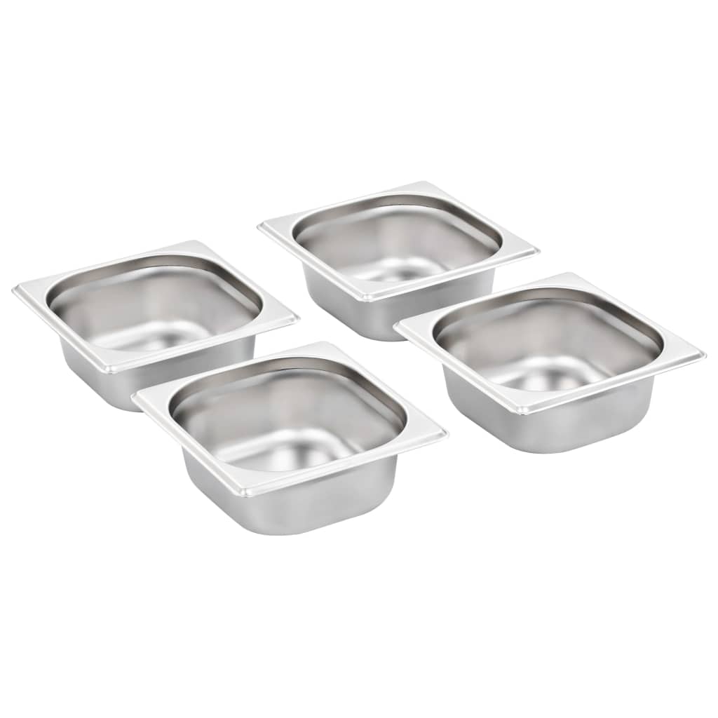 Vidaxl gastronombakken 12 pc Gn 1 6 65 mm nerjavno jeklo