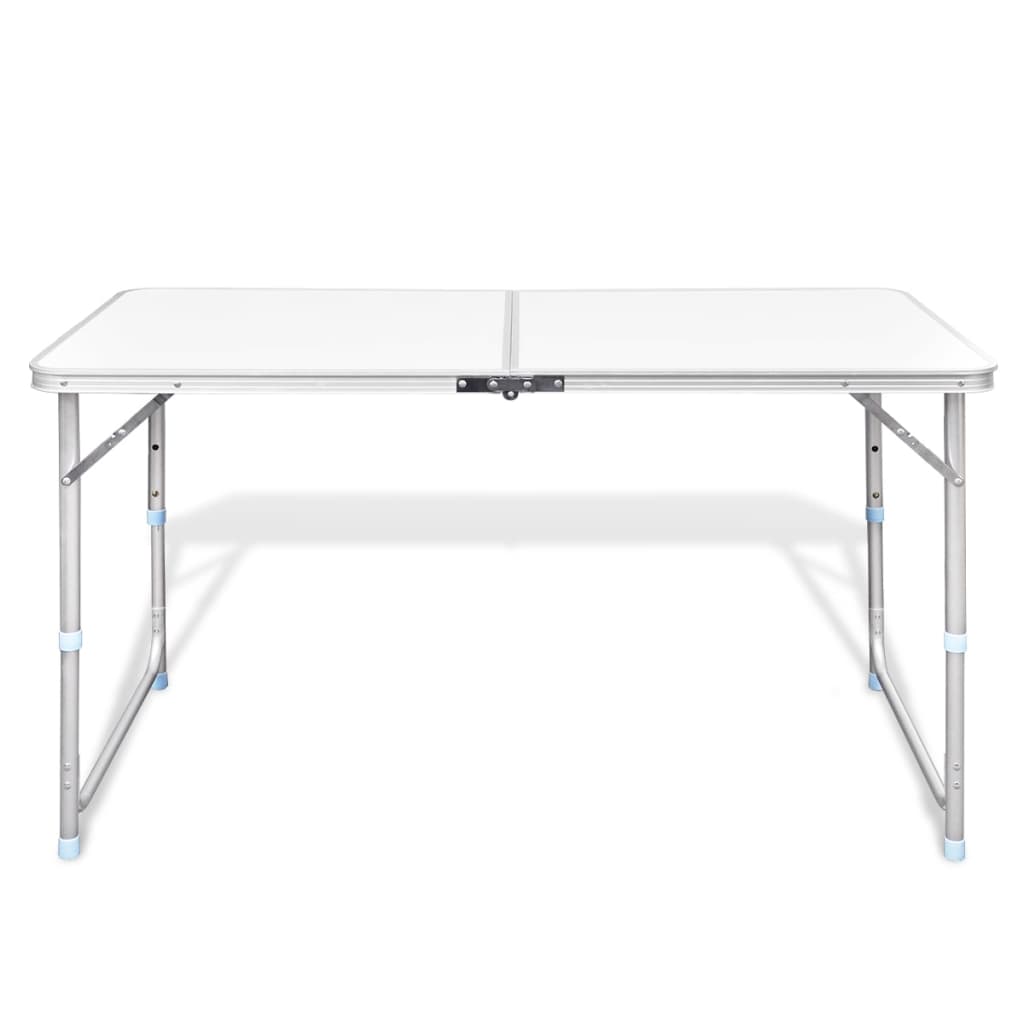 VidaXL Folding and Adjustable Camping Table 120x60 cm Aluminum