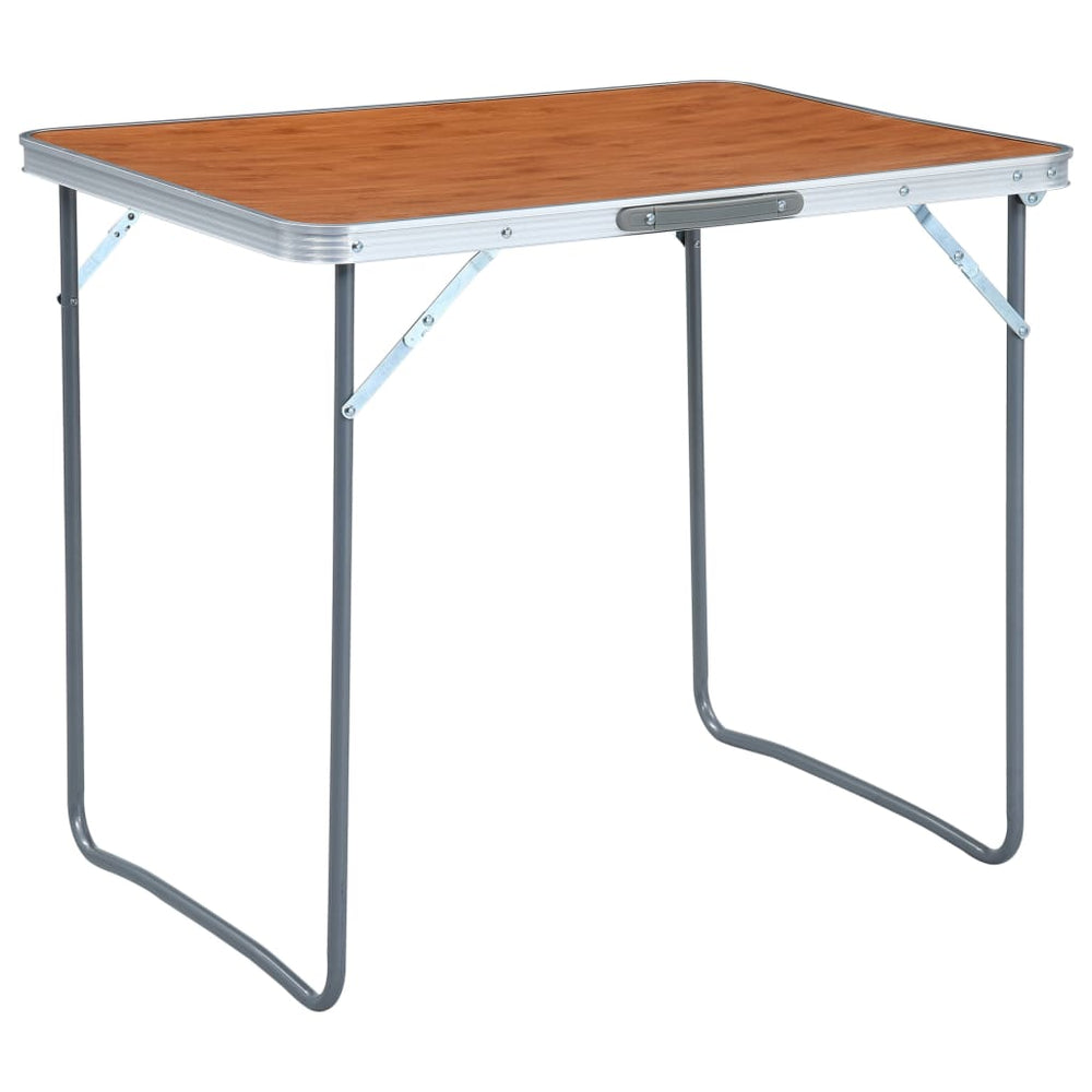 VIDAXL Camping Table zusammenklappbar mit Metallrahmen 80x60 cm