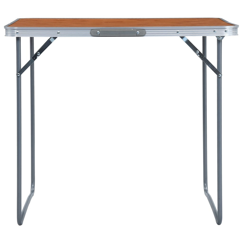 VIDAXL Camping Table zusammenklappbar mit Metallrahmen 80x60 cm
