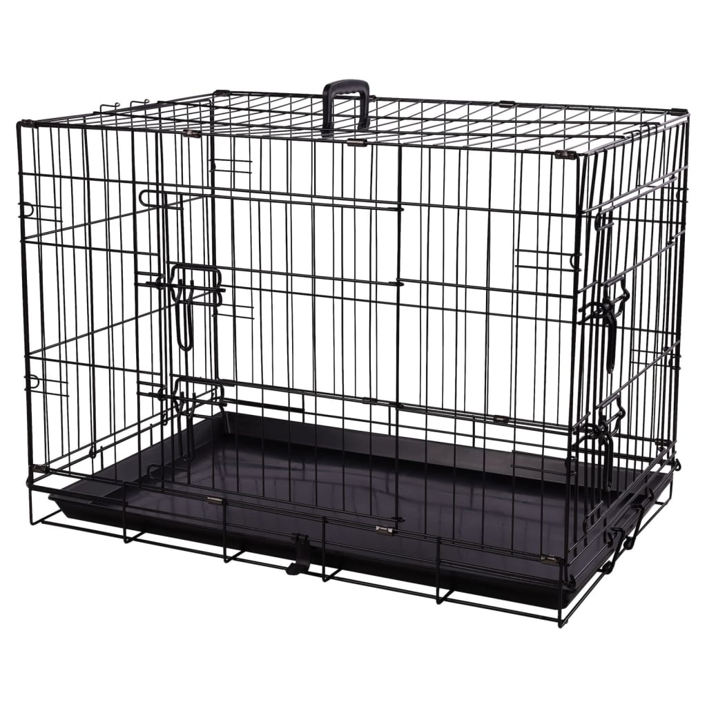 Flamingo Flamingo Wire Cage Mezo med skydedør M 47x77x55 cm sort