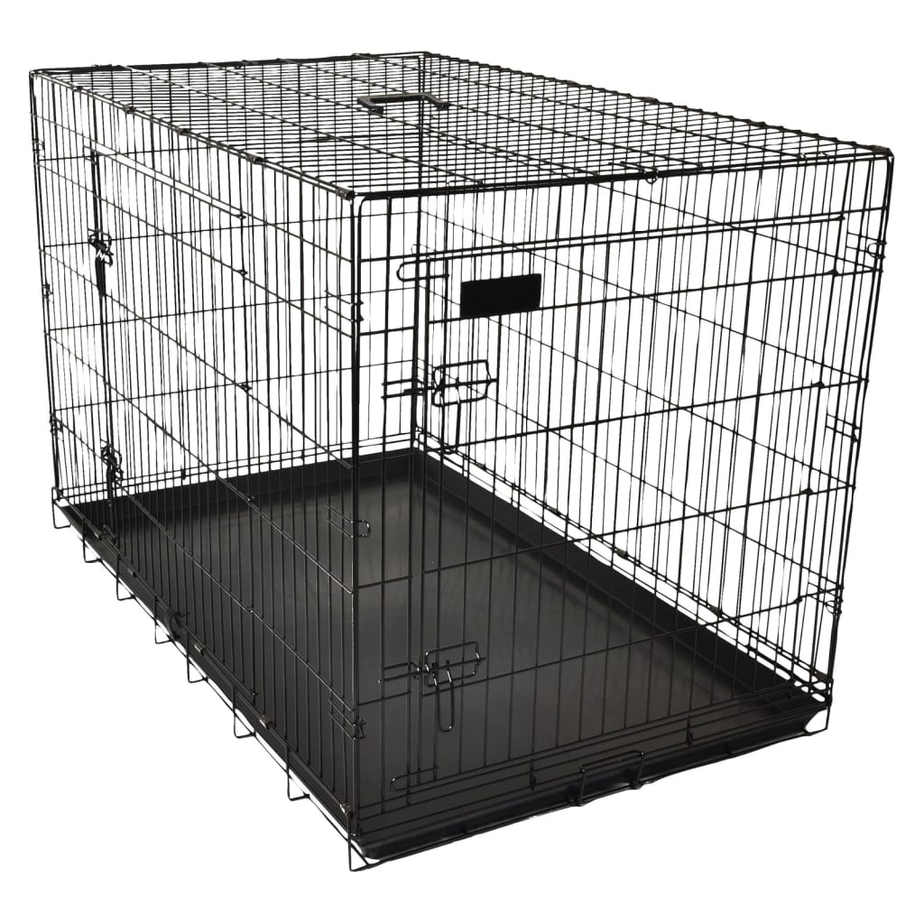 Flamingo Flamingo Wire Cage Mezo med skydedør M 47x77x55 cm sort