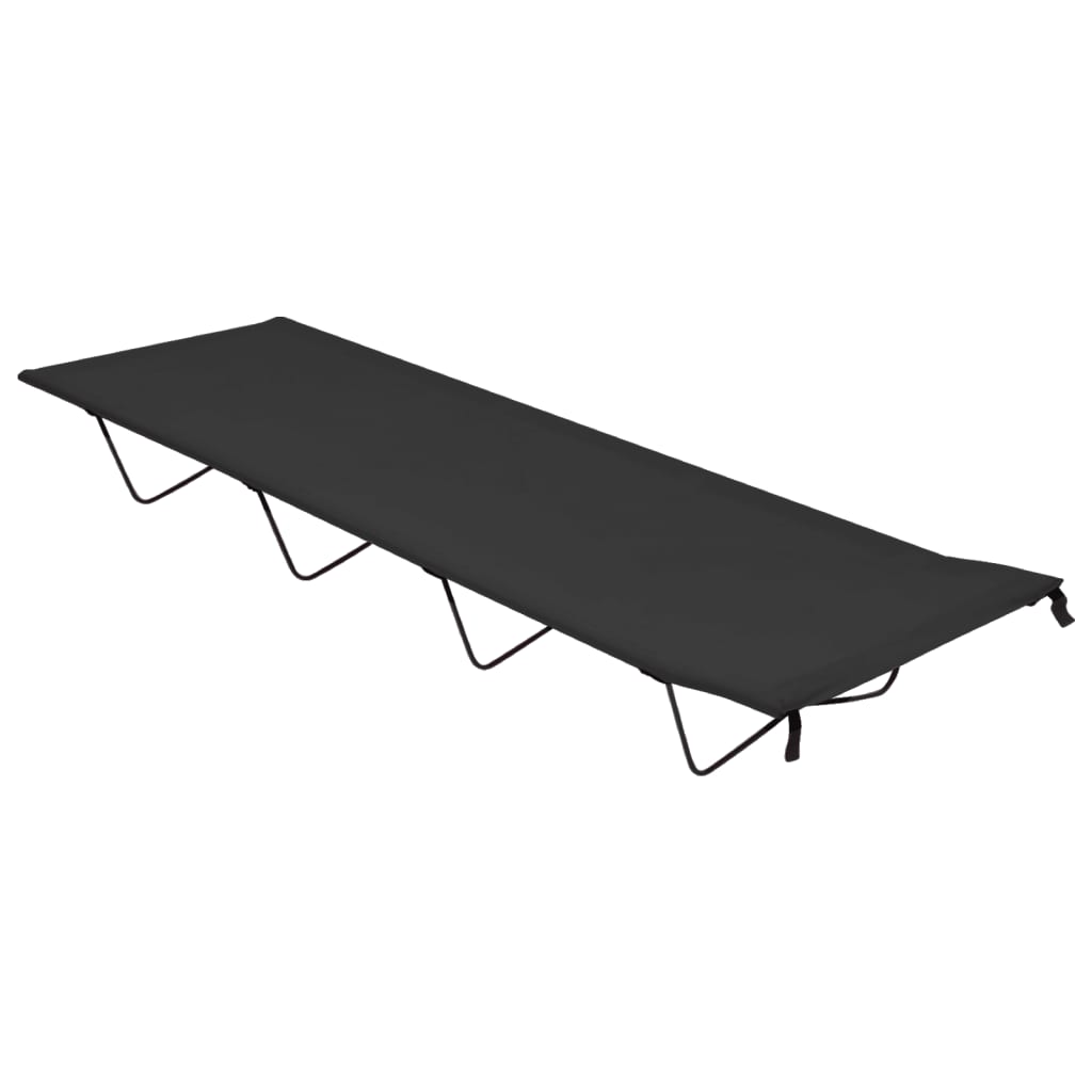 Vidaxl Campbetten 2 ST 180x60x19 cm Oxford Stoff und Stahlschwarz