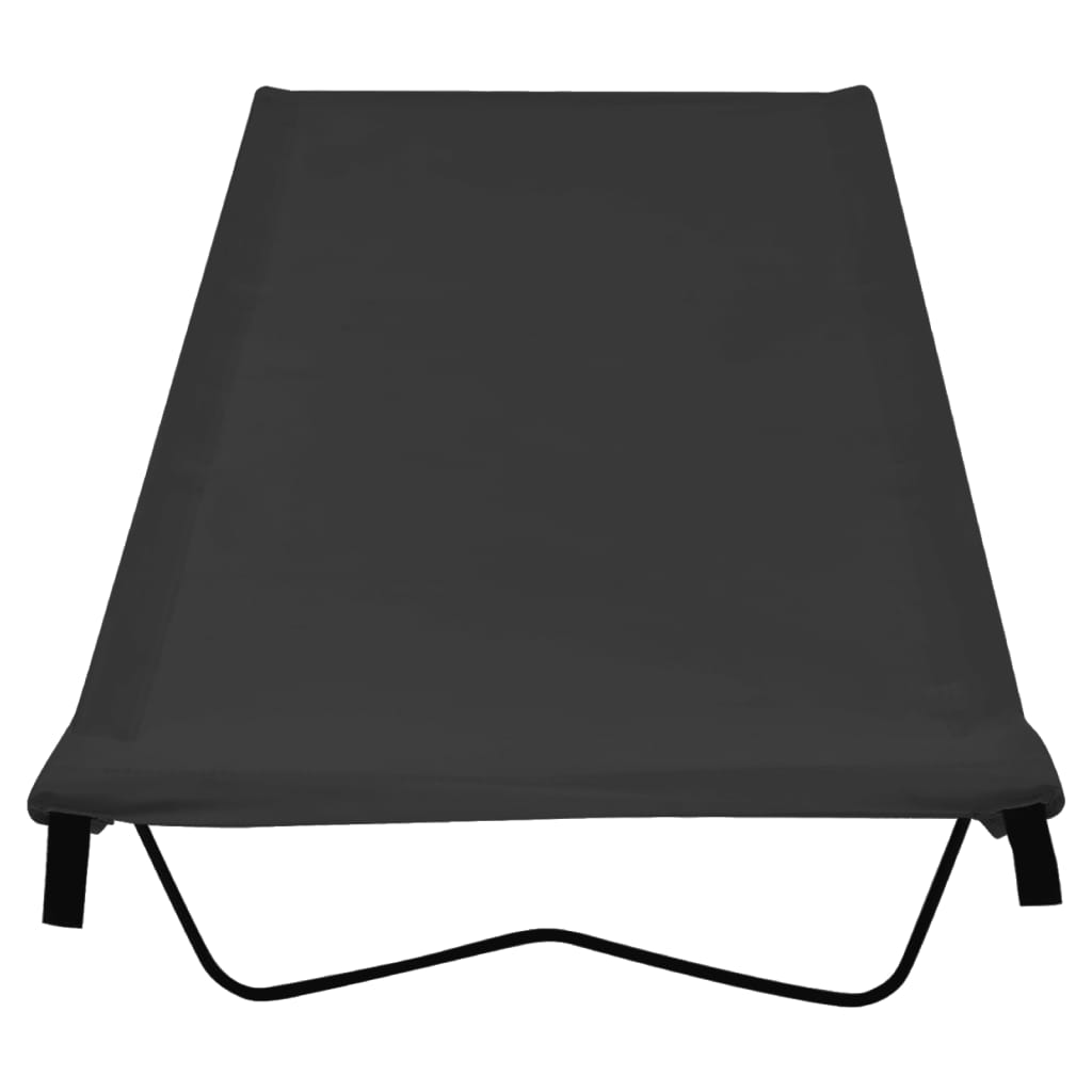 Vidaxl Campbetten 2 ST 180x60x19 cm Oxford Stoff und Stahlschwarz