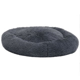 VidaXL Dog Cat Pillow washable 90x90x16 cm Plush Dark gray