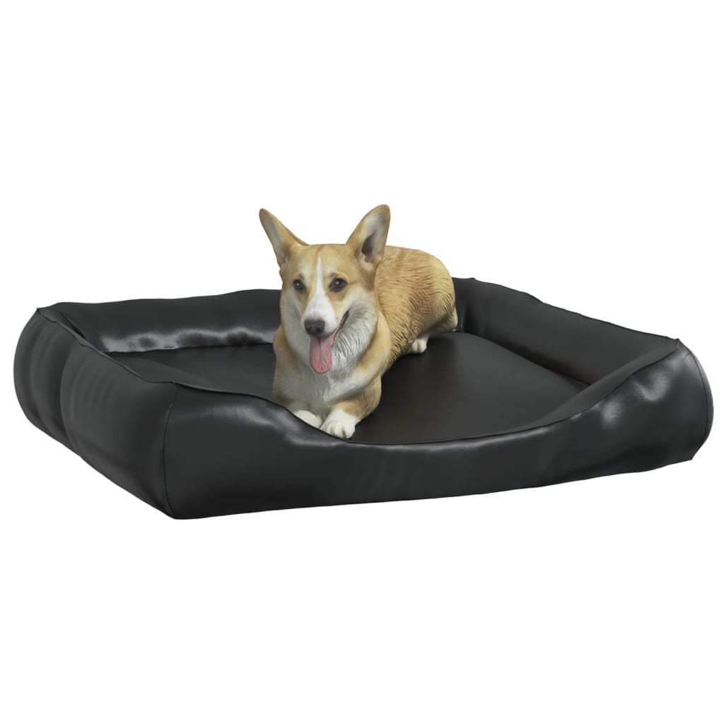 Vidaxl Dog Basket 80x68x23 cm Kunstig læder sort