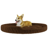 Canasta de perros de Vidaxl 110x90x23 cm peluche marrón