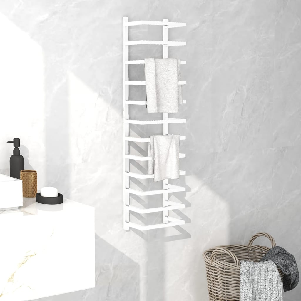 Vidaxl håndklædeholder 24x12x96 cm stål hvid