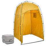 VidaXL Kampeertoilet met tent draagbaar 10 + 10 L