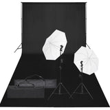 Vidaxl foto studio komplet z osvetlitvijo in ozadjem