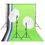 Vidaxl Photo Studio Conjunto com conjunto de iluminação, fundo e refletor