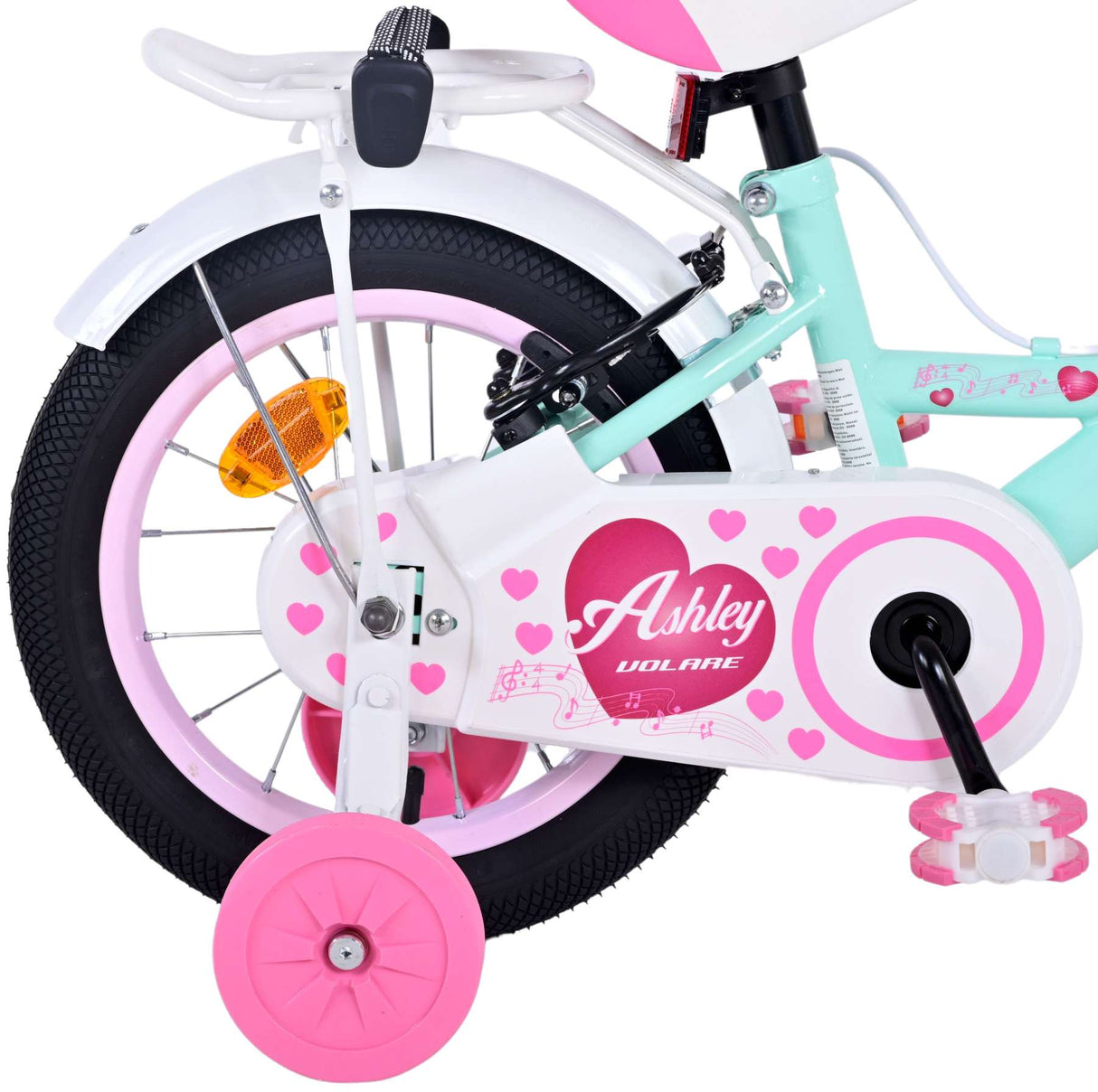 Volare Ashley Children's Bike Girls 14 inch Green Two Hand brakes