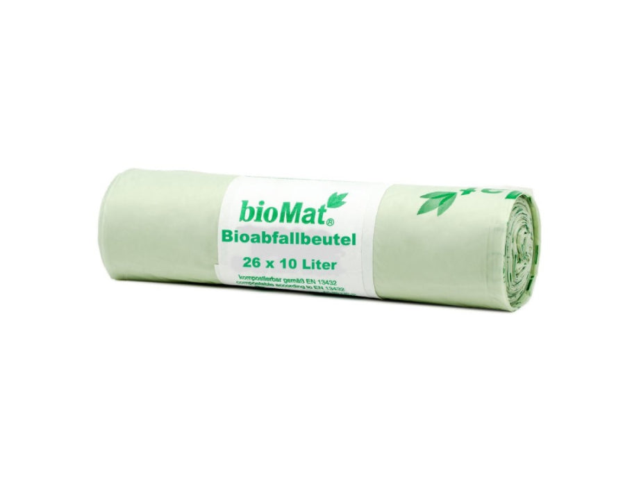 Biomat compostable garbage bags with handles 10l 26 pcs.
