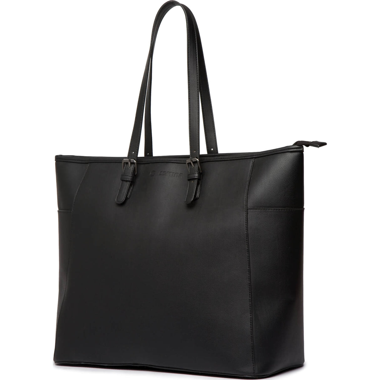 Cortina Milan Shoulder Bag Black PU Leather