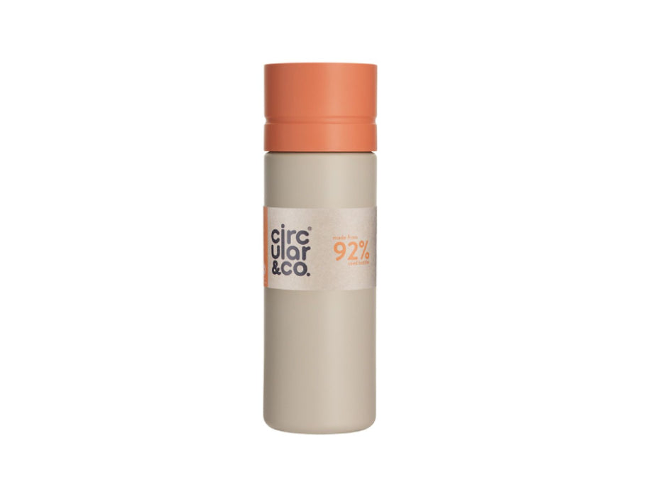 Circular Co. Botella circular 600 ml de naranja crema