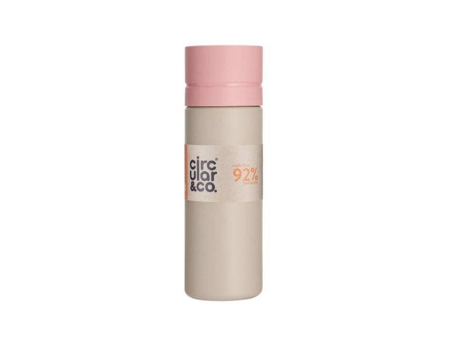 Circular Co. Bottiglia circolare da 600 ml di crema rosa
