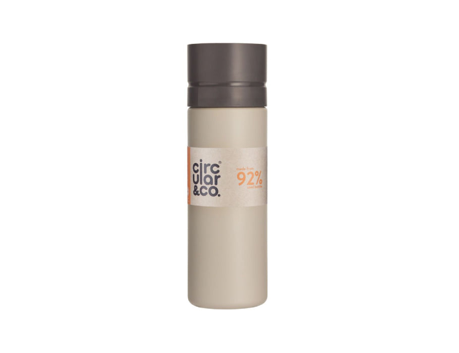 Circular Co. Bottiglia circolare 600 ml crema nera