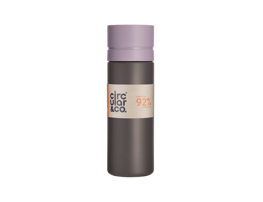 Rundschreiben Co. Kreisförmige Flasche 600 ml schwarzes Lila