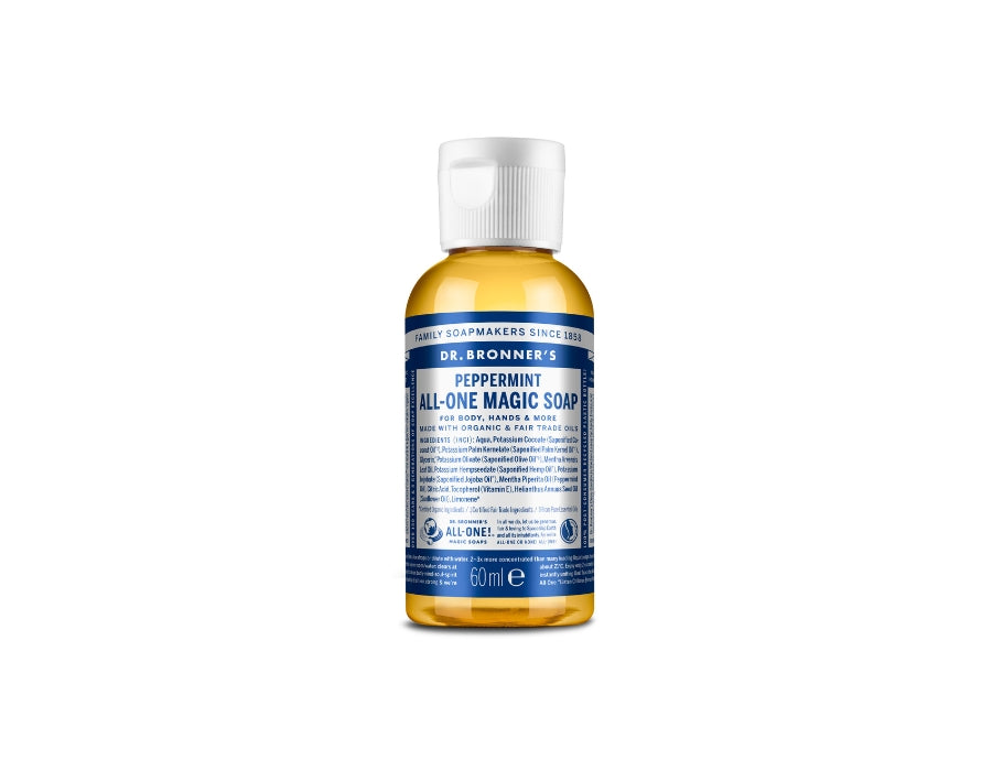Dottore Sapone liquido di bronner puro castiglia di menta piperita 60 ml