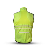 Übertriebenes Windbreaker -Netzweste Neongelb klein
