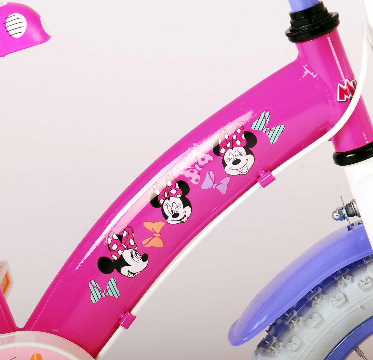 Disney Minnie Séisses jee! Kanner Vëlo Meedercher 14 Zoll rosa zwee Handbremsen